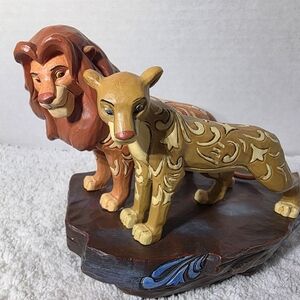 Lion and Lioness Figurine - Brown and Gold